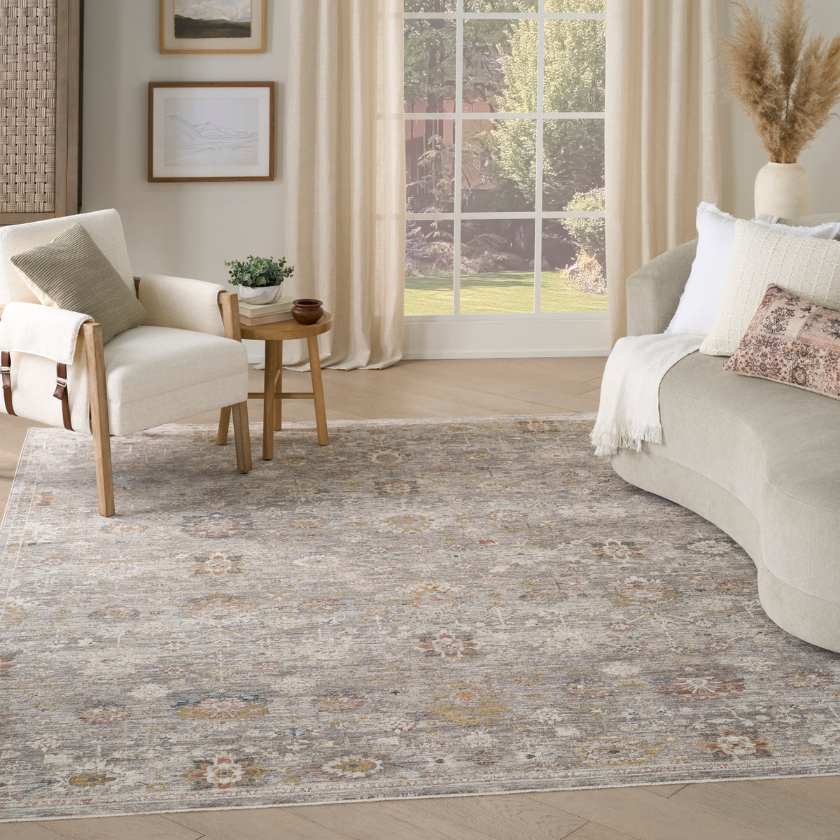 nourison antique fusion anf05 grey rug