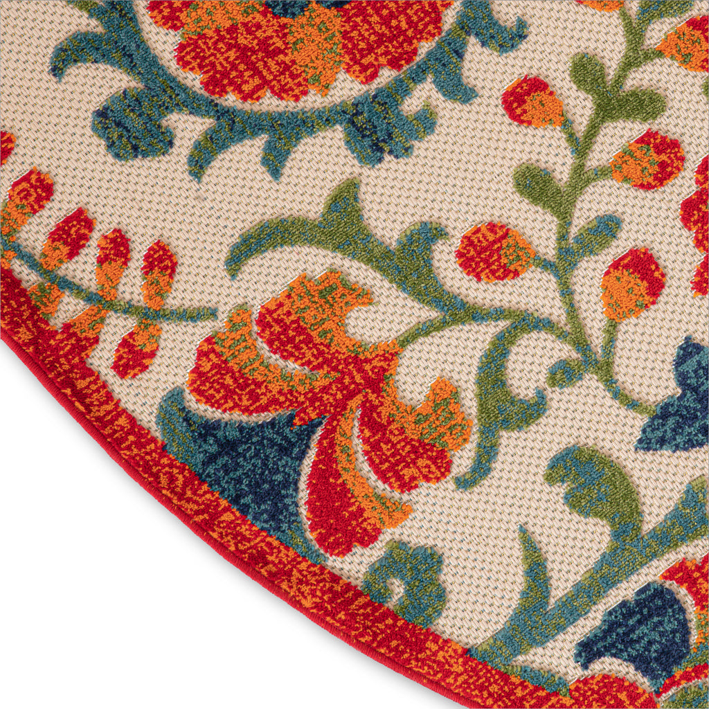 nourison aloha alh17 red multicolor rug