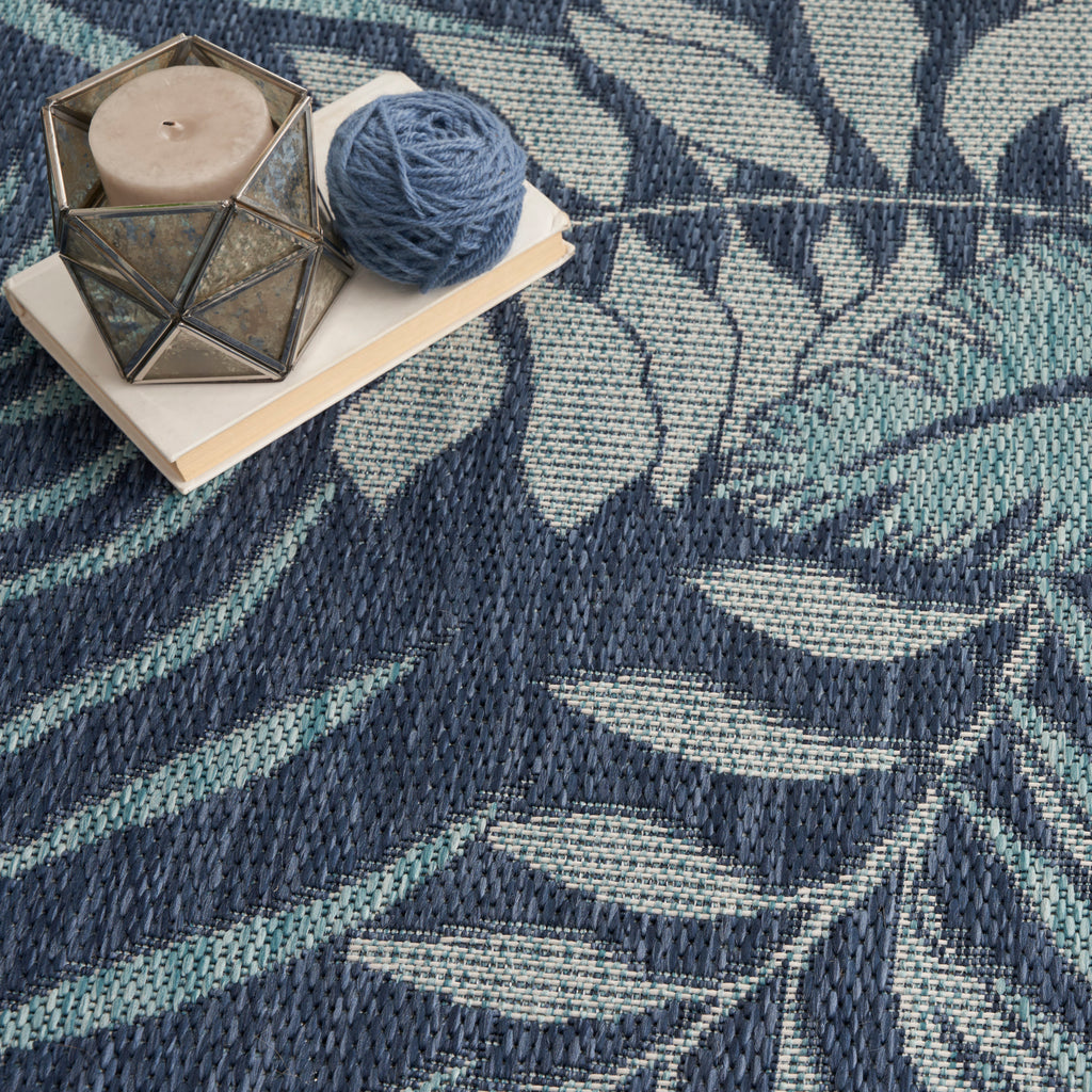 nourison garden oasis goa02 navy rug