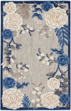 nourison aloha alh32 blue grey rug