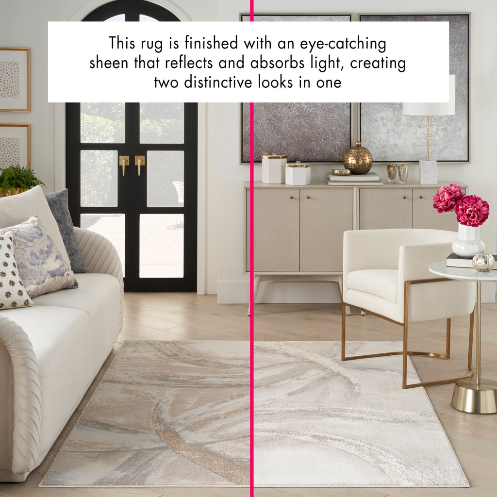 nourison brushstrokes bsk01 beige grey rug