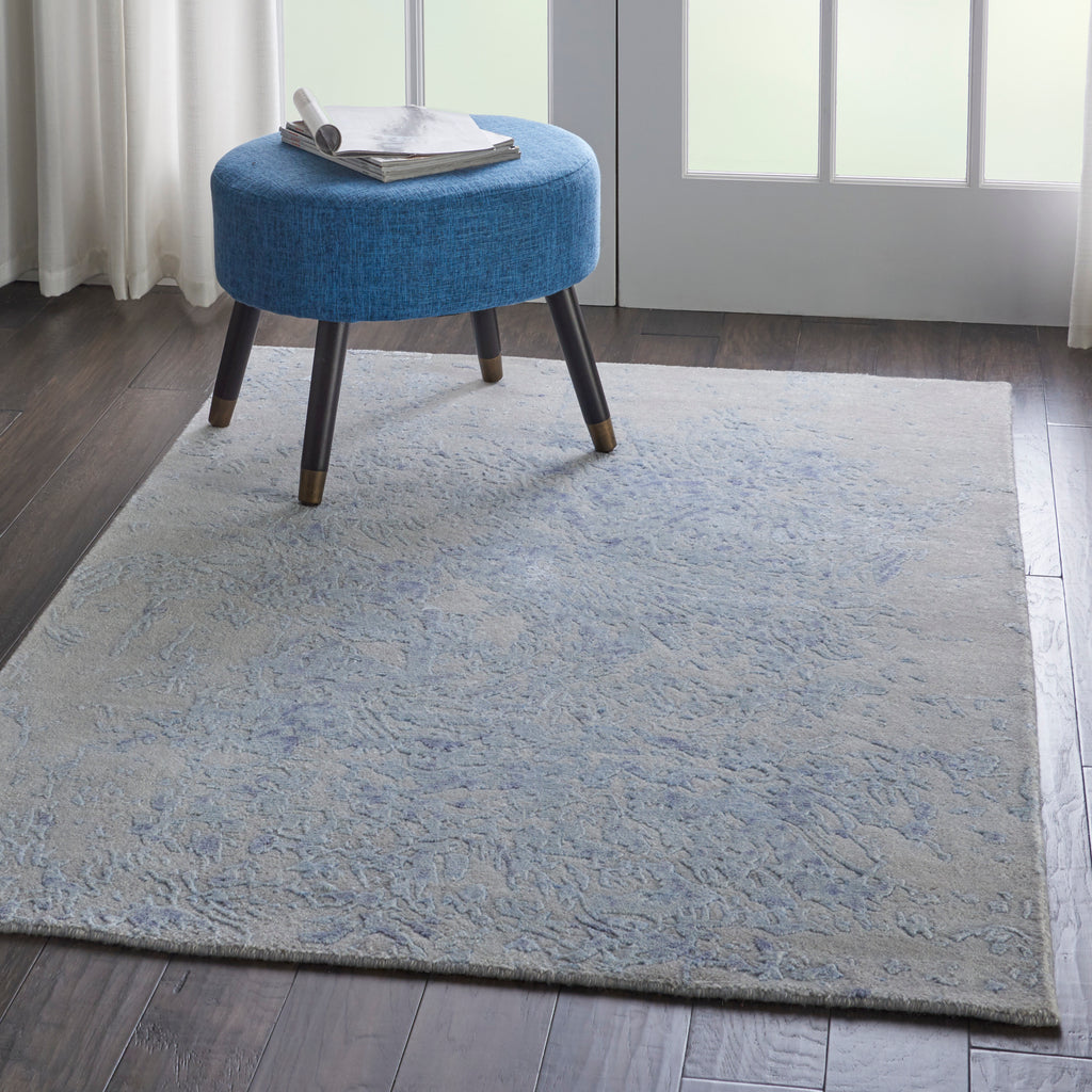 nourison silk shadows sha18 grey blue rug