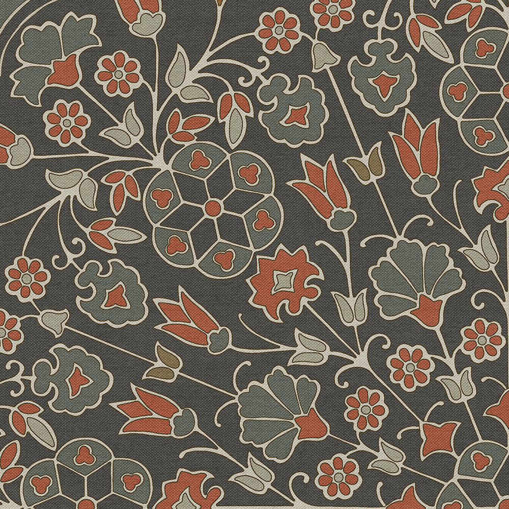 spicher and company biltmore arabesque bloom oxidized petals vinyl mat