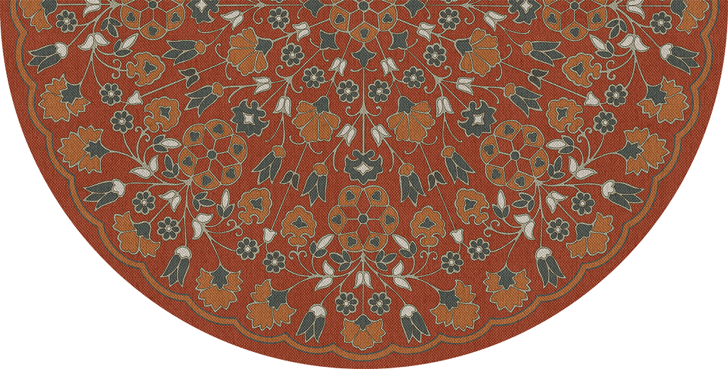 spicher and company biltmore arabesque bloom vermilion slate vinyl mat