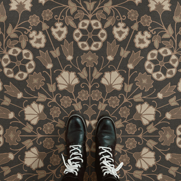 spicher and company biltmore arabesque bloom earth and vinyl mat
