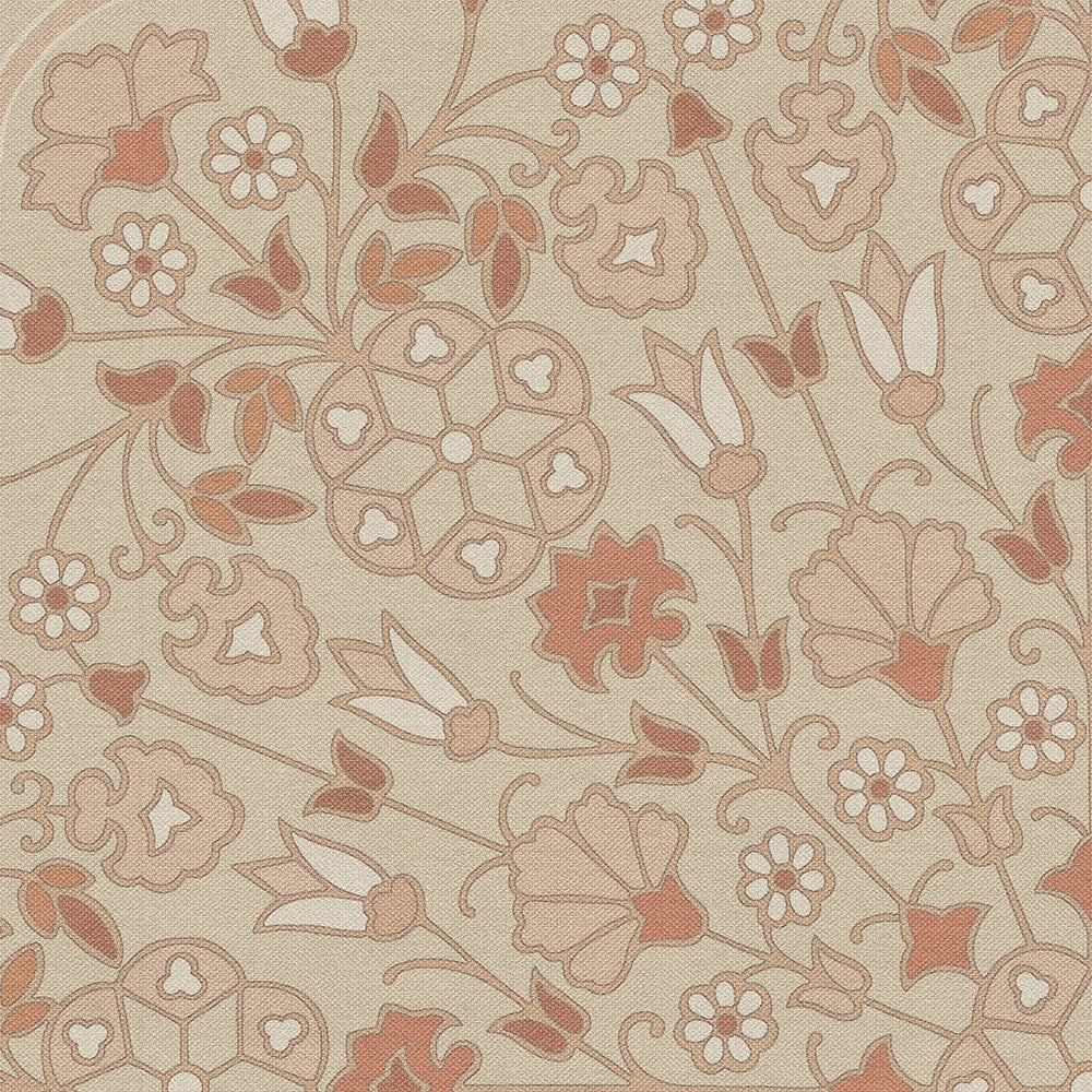spicher and company biltmore arabesque bloom blush parchment vinyl mat