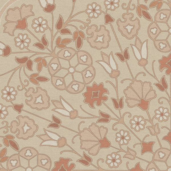 spicher and company biltmore arabesque bloom blush parchment vinyl mat