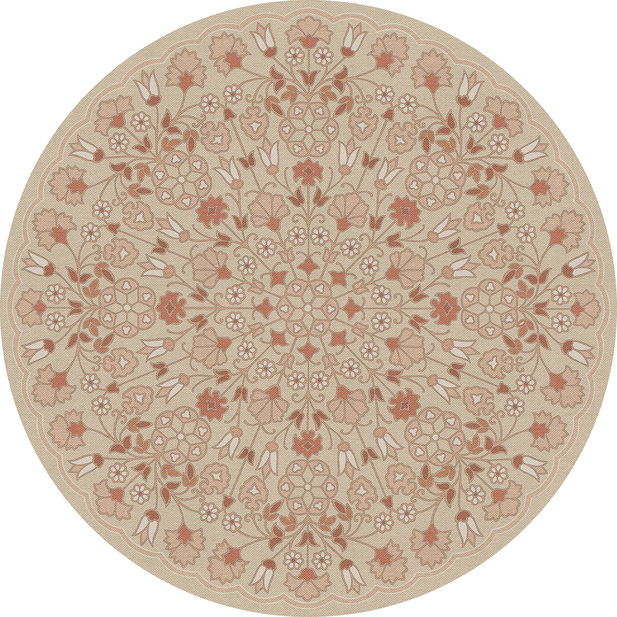 spicher and company biltmore arabesque bloom blush parchment vinyl mat