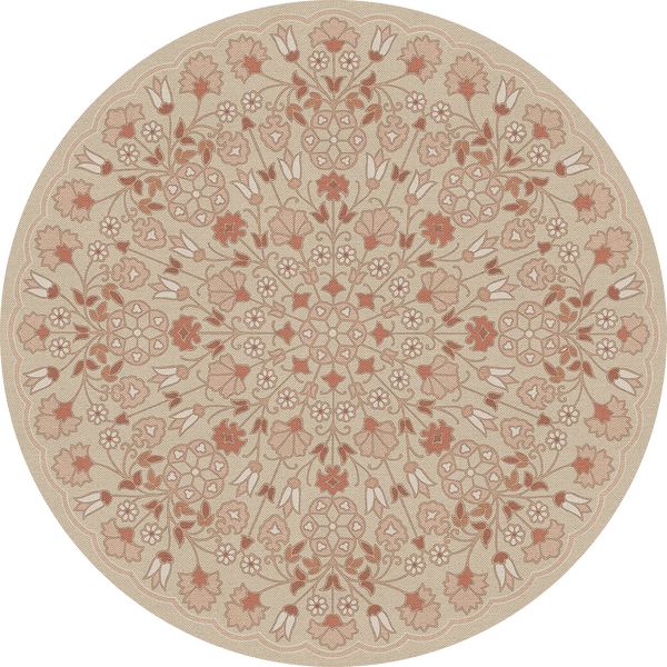 spicher and company biltmore arabesque bloom blush parchment vinyl mat