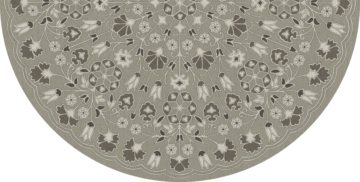 Spicher and Company Biltmore Arabesque Bloom Misty Graphite Vinyl Mat