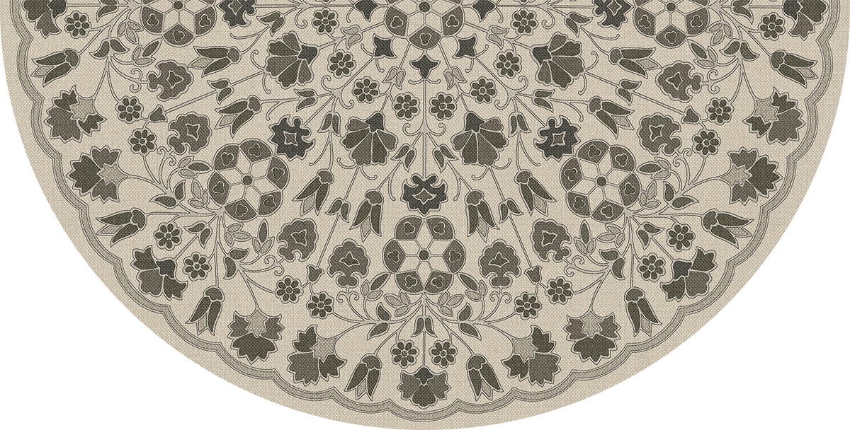 Spicher and Company Biltmore Arabesque Bloom Graphite Garden Vinyl Mat