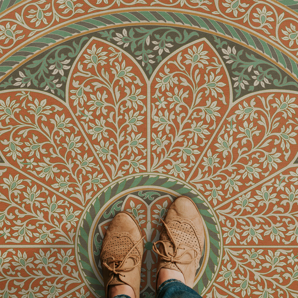 spicher and company biltmore estate tracery verdigris flame vinyl mat