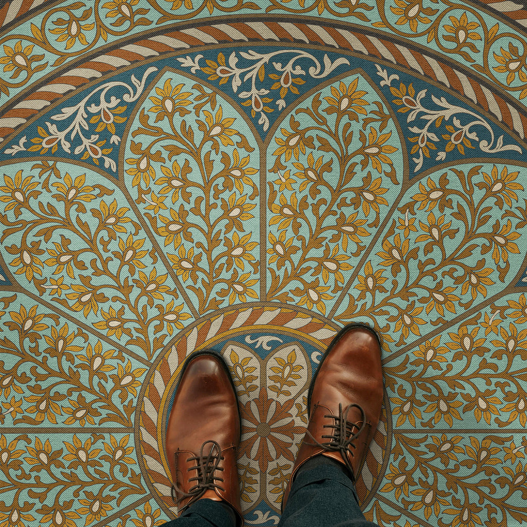 spicher and company biltmore estate tracery lapis bloom vinyl mat