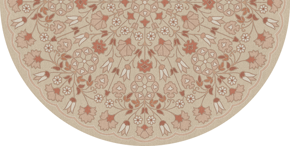 Spicher and Company Biltmore Arabesque Bloom Blush Parchment Vinyl Mat