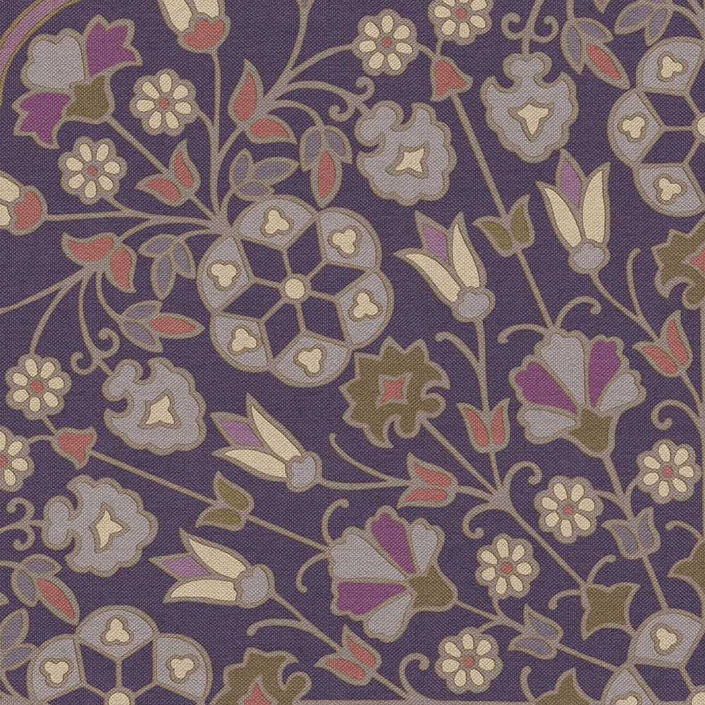 spicher and company biltmore arabesque bloom midnight orchid vinyl mat