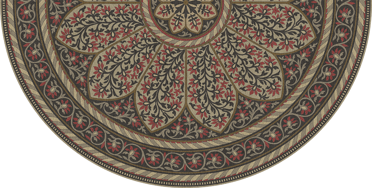 Spicher and Company Biltmore Estate Tracery Winter Garnet Vinyl Mat