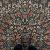 spicher and company biltmore arabesque bloom oxidized petals vinyl mat