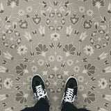 spicher and company biltmore arabesque bloom misty graphite vinyl mat