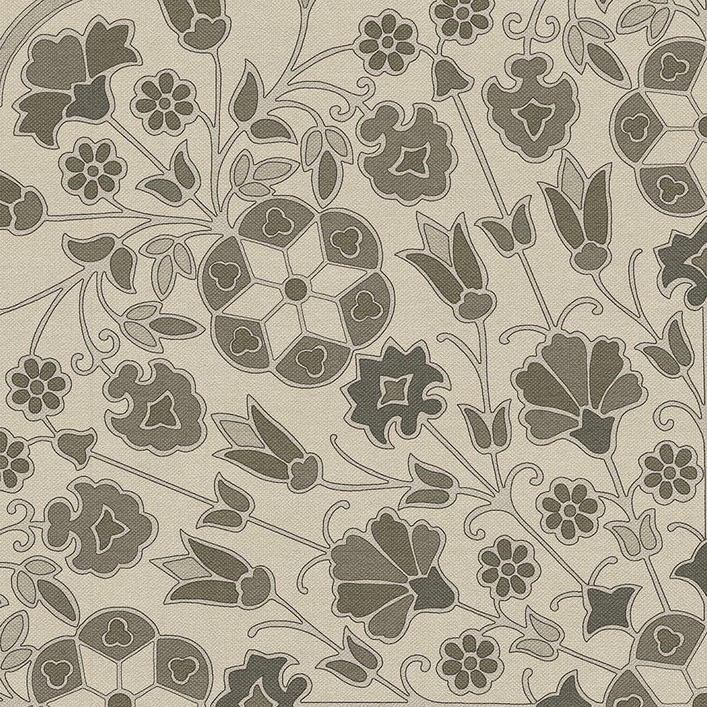 spicher and company biltmore arabesque bloom graphite garden vinyl mat