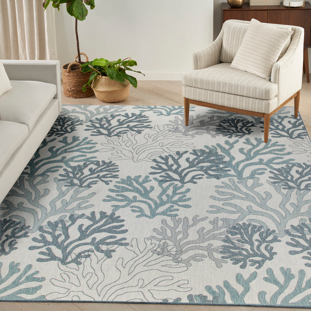 nourison garden oasis goa05 blue rug