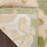 nourison aloha alh17 ivory green rug