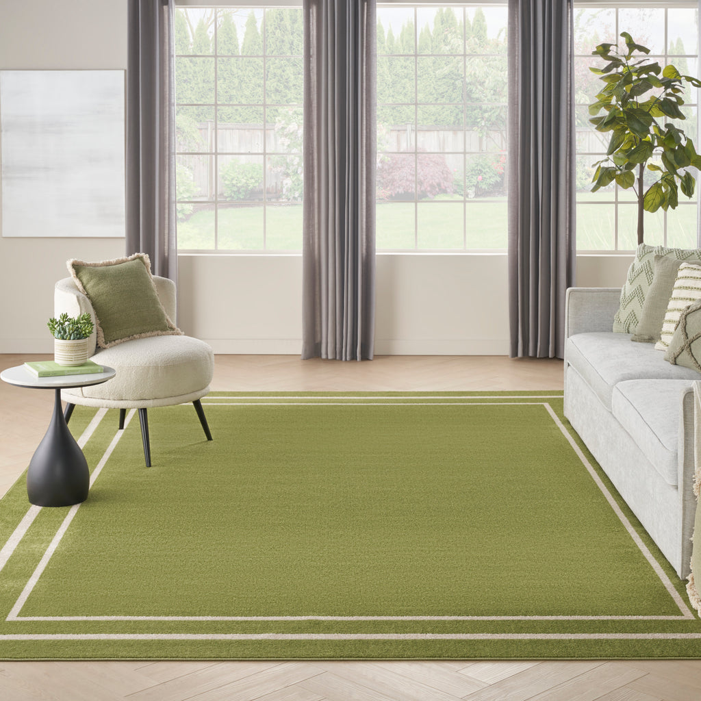 nourison nourison essentials nre02 green ivory rug