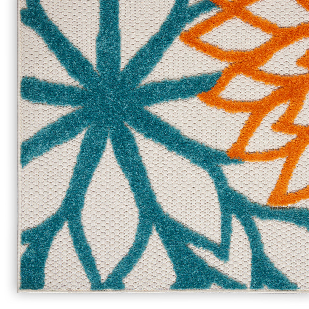 nourison aloha alh05 turquoise multicolor rug