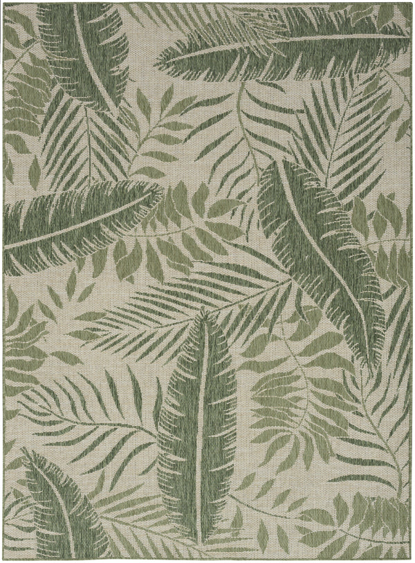 nourison garden oasis goa02 ivory green rug