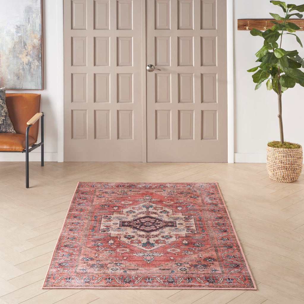 nourison grand washables grw03 rust multicolor rug