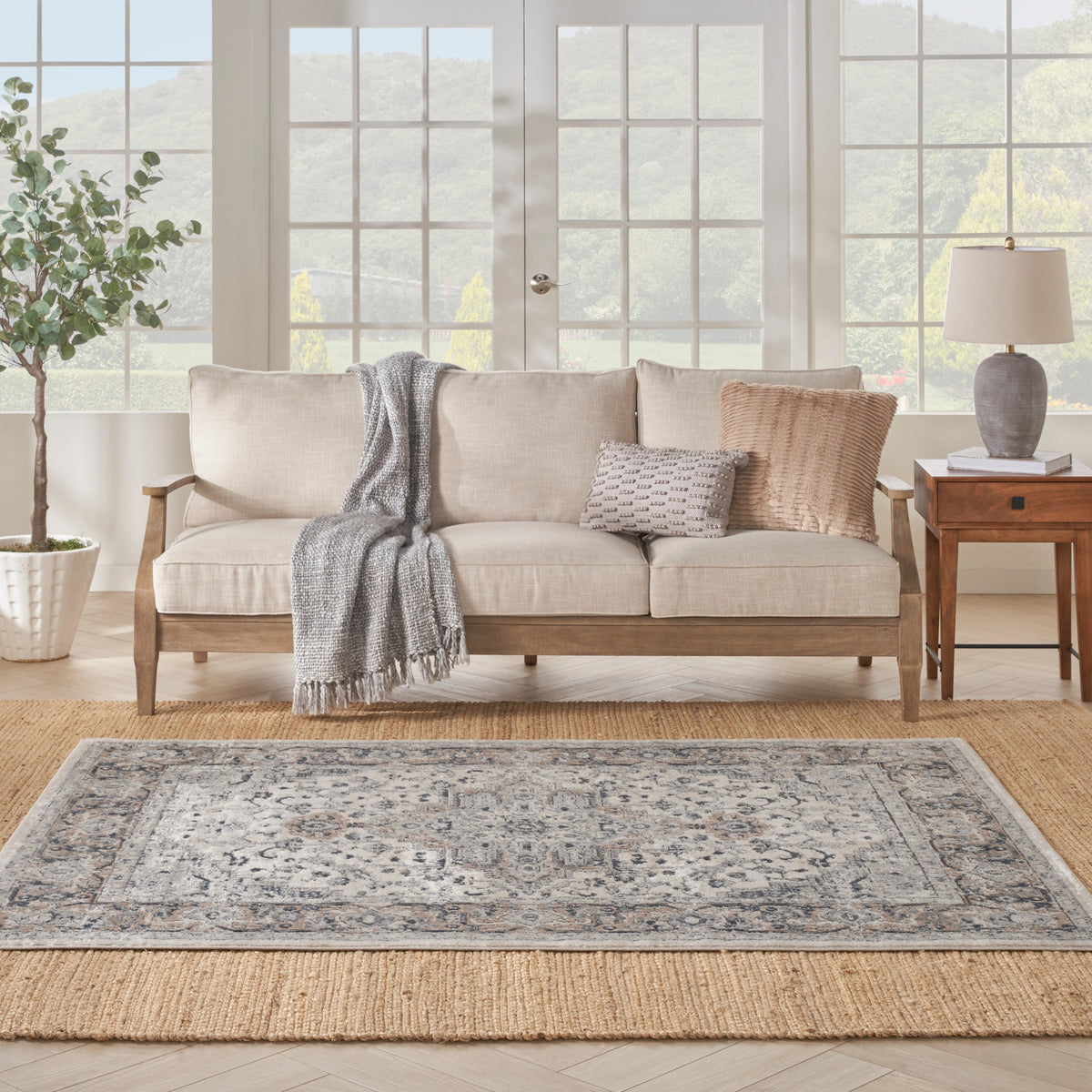 nourison natural jute njt01 bleached rug
