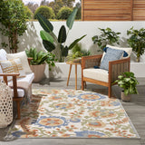 nourison aloha alh17 ivory blue rug