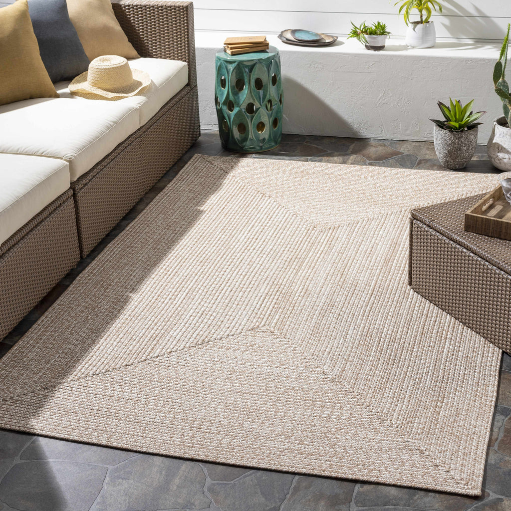 Hauteloom Flaxville FLAXV Cream Machine Made Polypropylene Rug