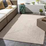 Hauteloom Flaxville FLAXV Cream Machine Made Polypropylene Rug