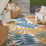 nourison aloha alh18 ivory multi rug