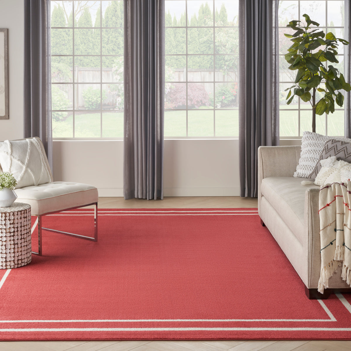 nourison nourison essentials nre02 brick ivory rug