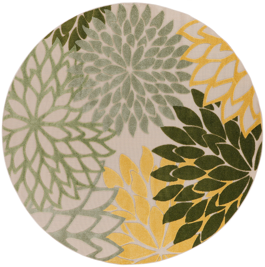 nourison aloha alh05 green multicolor rug
