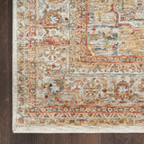 nourison sahar shr06 ivory rust rug