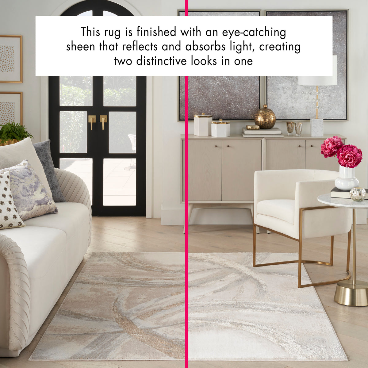 nourison brushstrokes bsk01 beige grey rug