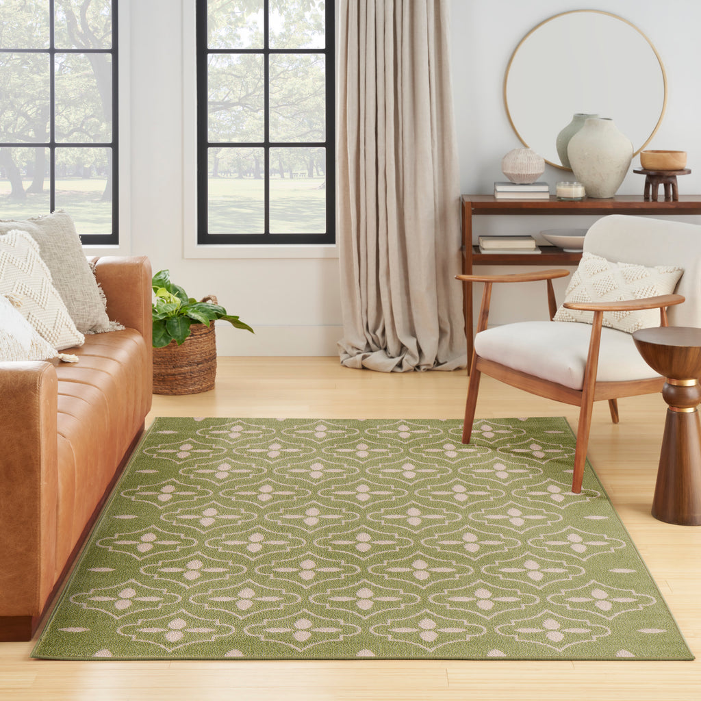nourison nourison essentials nre04 green ivory rug