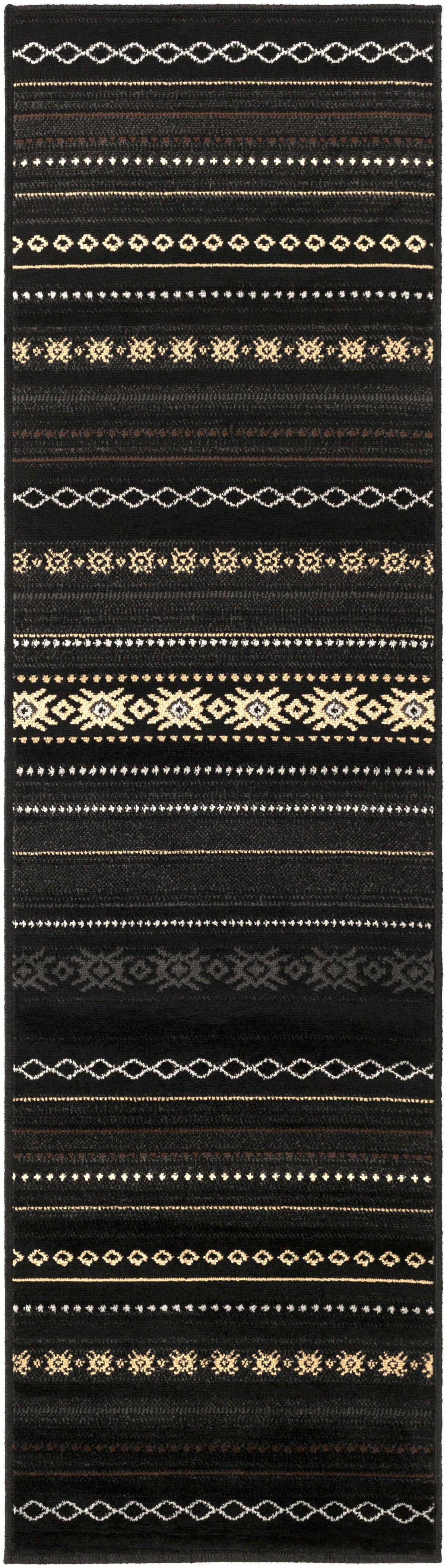 Hauteloom Fogertown FOG Black Machine Made Polypropylene Rug