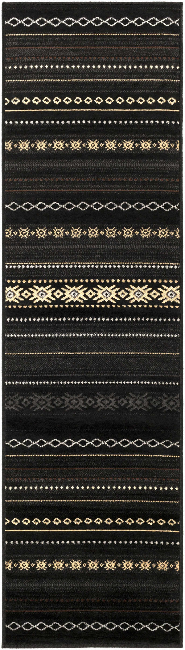 Hauteloom Fogertown FOG Black Machine Made Polypropylene Rug