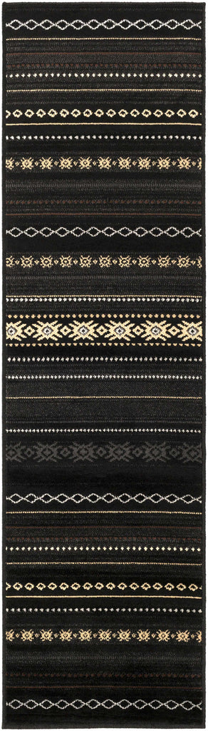 Hauteloom Fogertown FOG Black Machine Made Polypropylene Rug