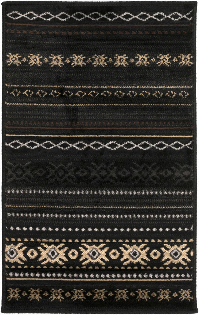 Hauteloom Fogertown FOG Black Machine Made Polypropylene Rug