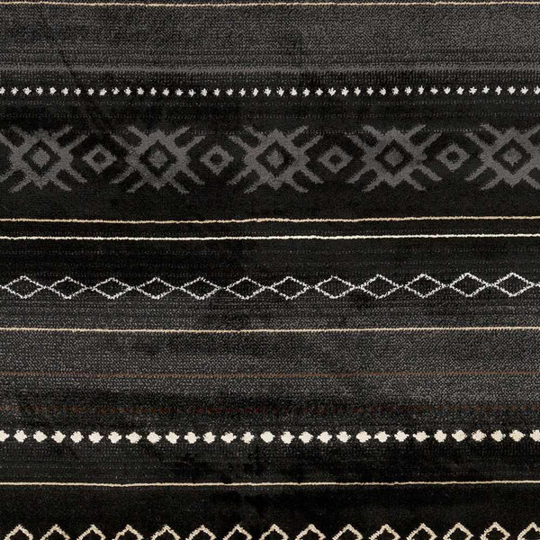 Hauteloom Fogertown FOG Black Machine Made Polypropylene Rug
