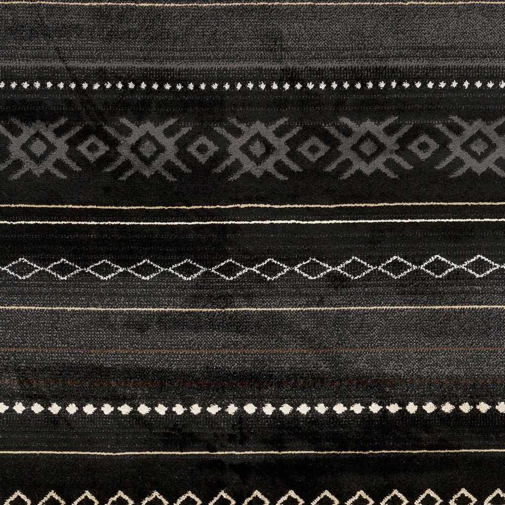 Hauteloom Fogertown FOG Black Machine Made Polypropylene Rug