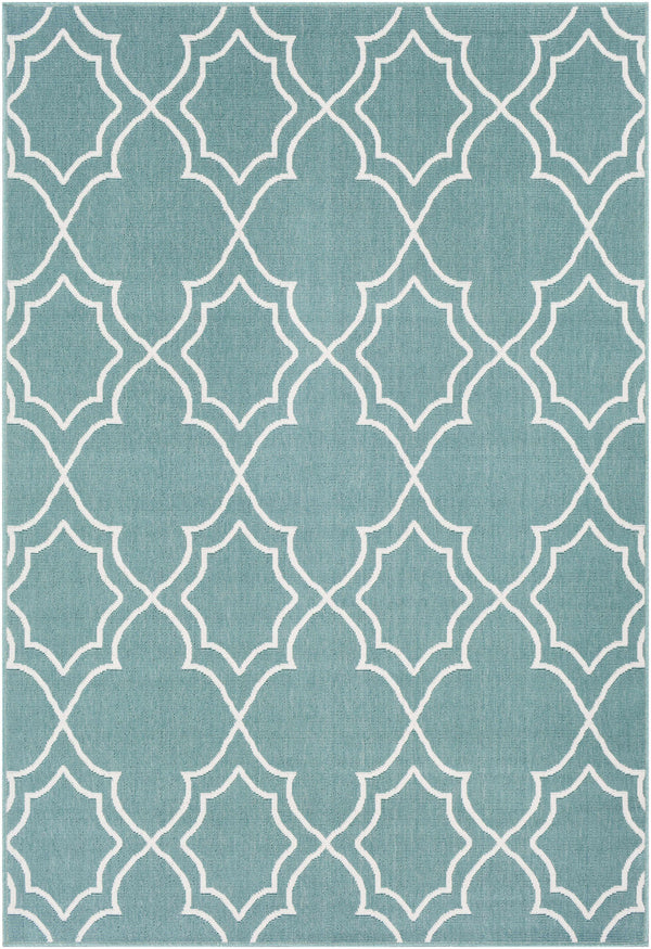 Hauteloom Folsom FOL Teal Machine Made Olefin Rug