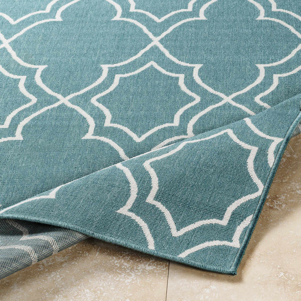 Hauteloom Folsom FOL Teal Machine Made Olefin Rug