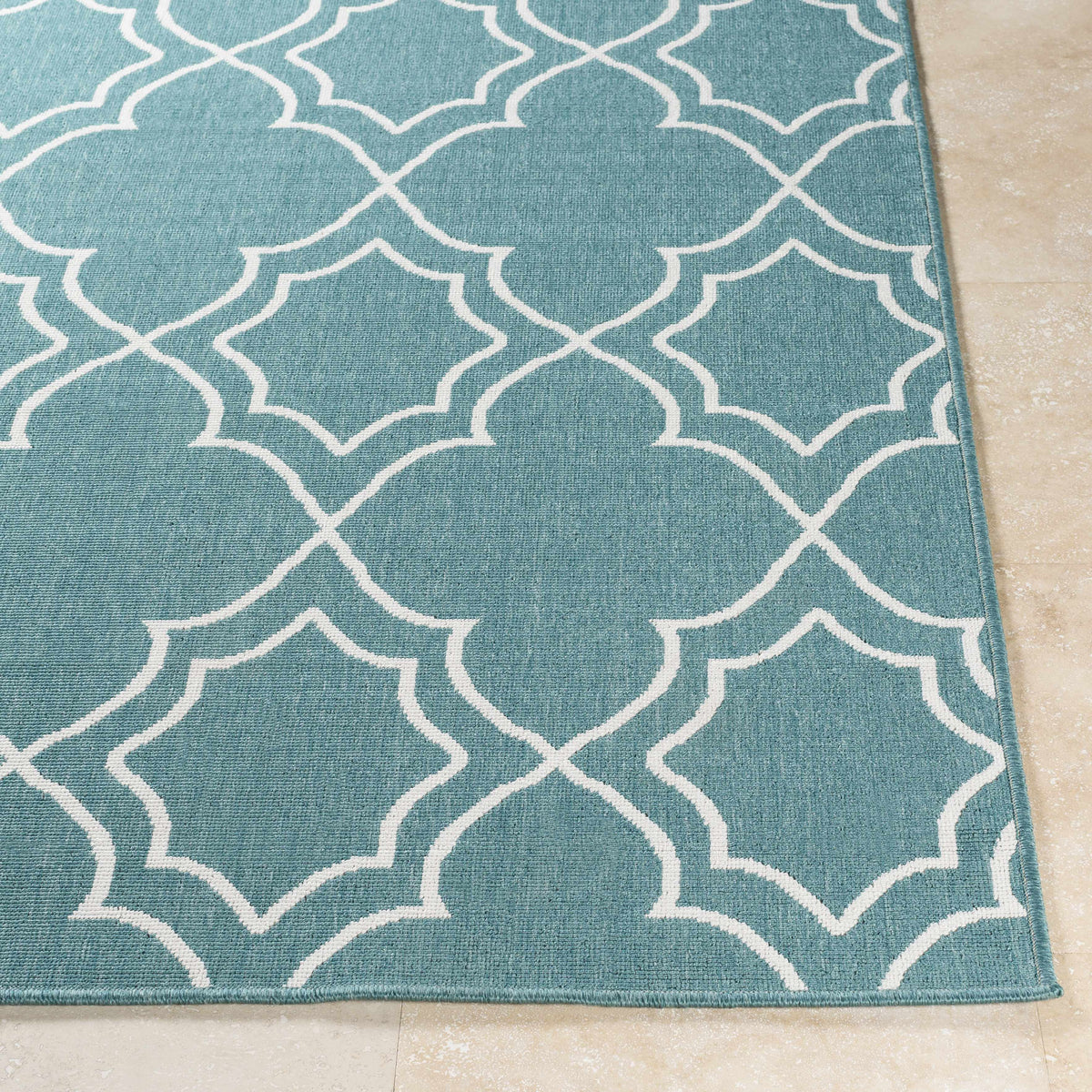 Hauteloom Folsom FOL Teal Machine Made Olefin Rug