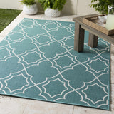 Hauteloom Folsom FOL Teal Machine Made Olefin Rug
