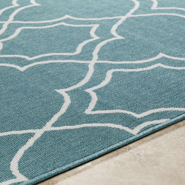 Hauteloom Folsom FOL Teal Machine Made Olefin Rug